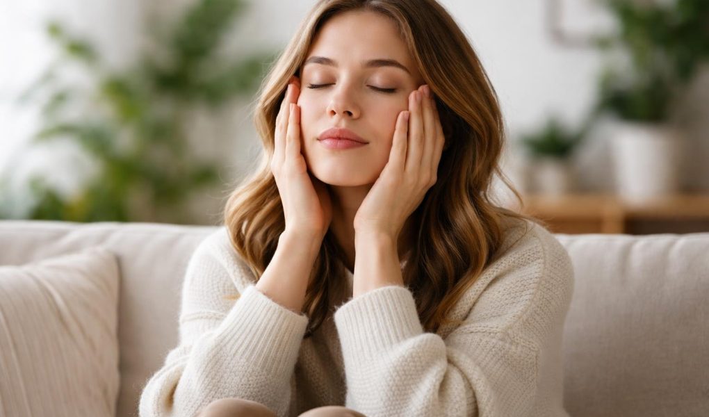 personne-relaxation-salon-plantes-lumiere-douce