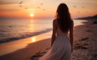 silhouette-feminine-plage-coucher-soleil