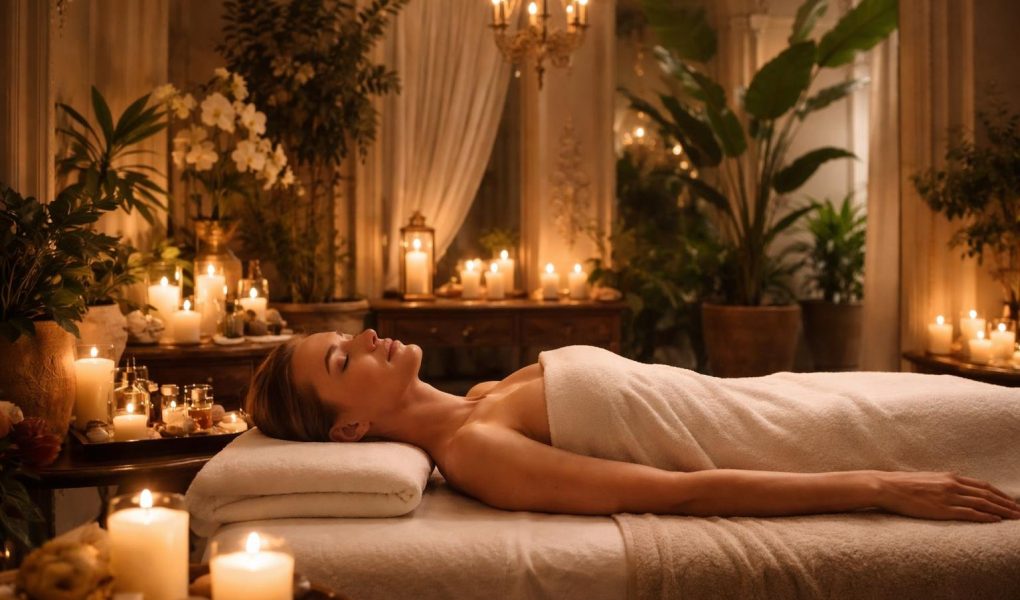 personne-table-massage-bougies-plantes