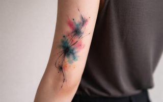tatouage-abstrait-avant-bras-flou