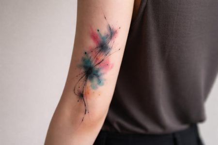 tatouage-abstrait-avant-bras-flou