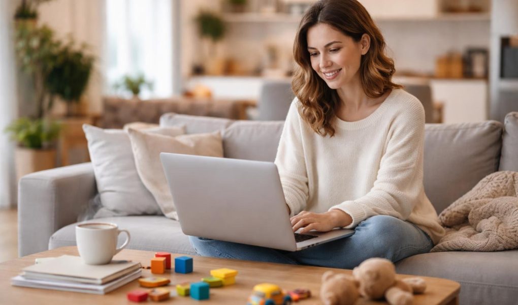 mere-ordinateur-portable-jouets-cafe