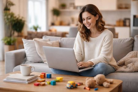 mere-ordinateur-portable-jouets-cafe