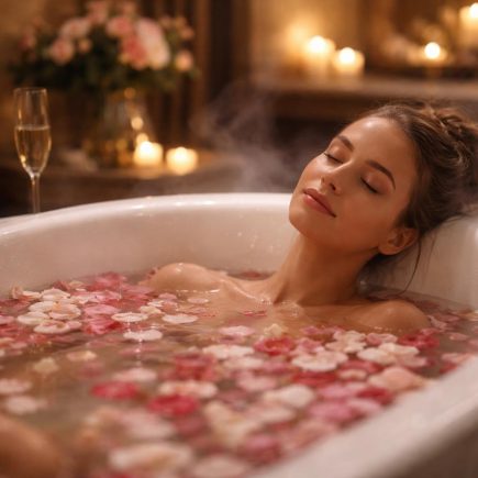 personne-baignoire-petales-fleurs-spa
