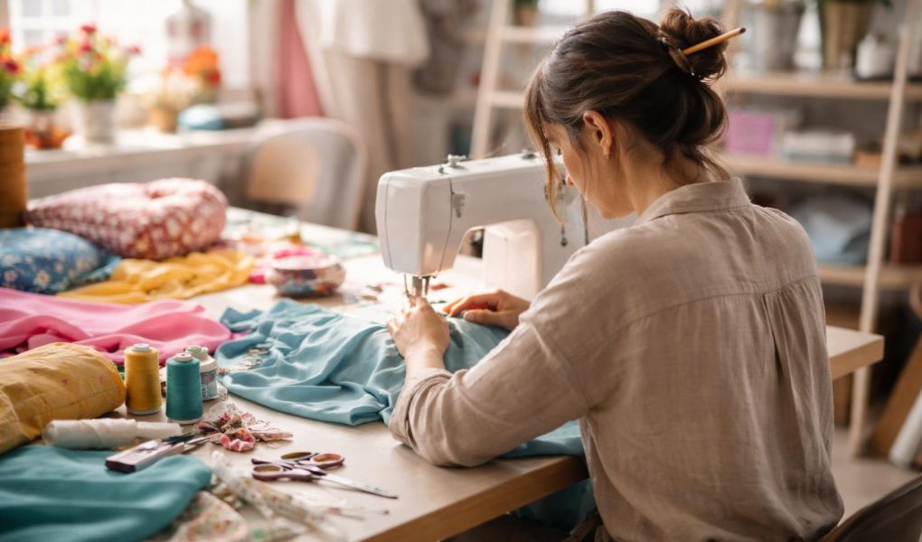 couturiere-machine-tissus-colorés-atmosphere