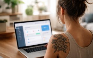 epaule-tatouee-ordinateur-portable-deco-moderne