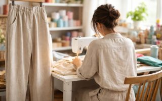 personne-machine-coudre-pantalon-tissu-couleur