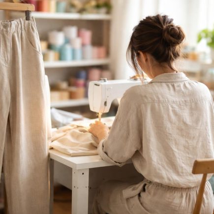 personne-machine-coudre-pantalon-tissu-couleur