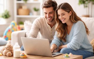 parents-jeunes-souriant-salon-moderne