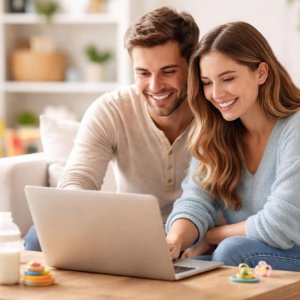 parents-jeunes-souriant-salon-moderne