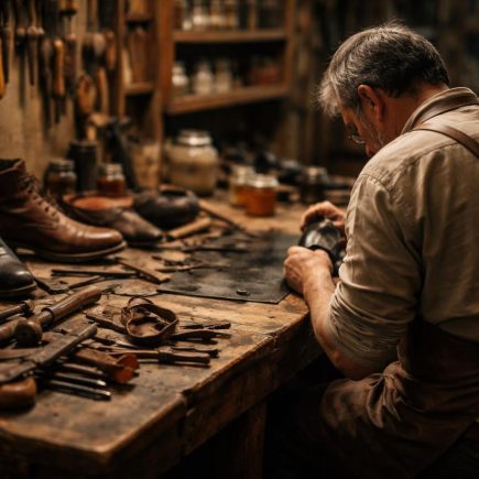 atelier-cordonnier-outils-chaussures-etabli