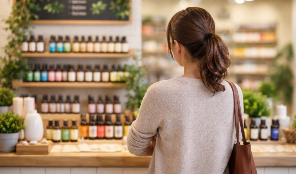 comptoir-aromatherapie-flacons-personne-dos