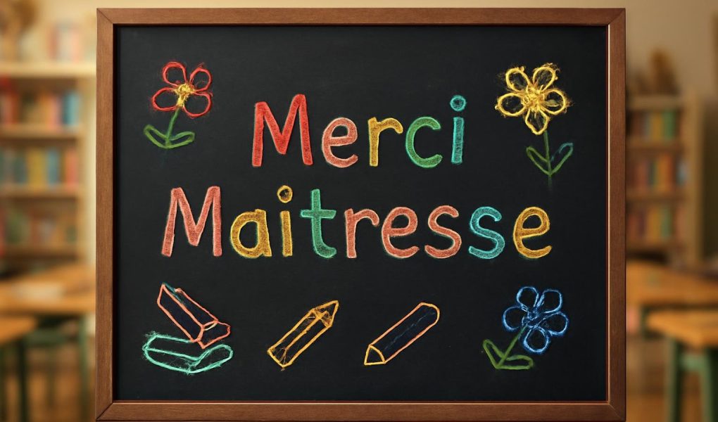 Coloriage Merci Maîtresse à Imprimer : Dessin Facile et Gratuit