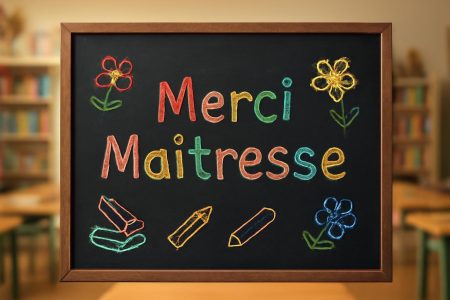 Coloriage Merci Maîtresse à Imprimer : Dessin Facile et Gratuit